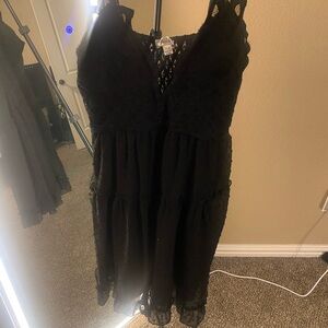 Justify Black Lace V-Neck Dress